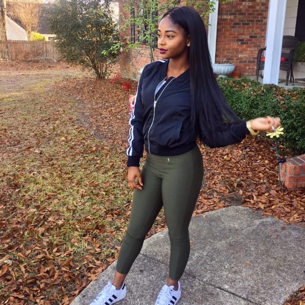 Crop top stripe windbreaker